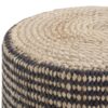 Larissa - Round Braided Pouf - Natural - Image 3