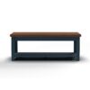 Nantucket - Chairside Table Wooden - Blue Denim, Whiskey - Image 11
