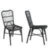 Outdoor Wicker Patio Dining Chairs (Set of 2) - Gray - Image 4