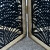 Room Divider, Herero 4 Panel Decorative Screen - Black - Image 5