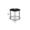 Abisha - Sintered Stone Top & Champagne End Table - Black - Image 4