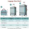 Hardshell Luggage Sets 3 Pieces 20" / 28" Luggages And Cosmetic Case Spinner Suitcase With Tsa Lock Lightweight - Green - Image 3