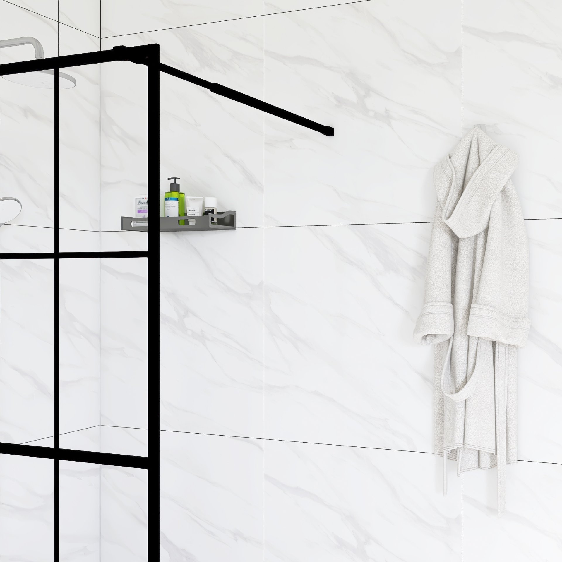 Shower Door Walk - Black - Image 6