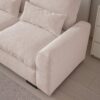 Modern Modular L Shaped Chenille Sofa Couch Reversible Ottoman With Storage Removable And Washable Cushions Sofa With USB Ports & Cup Holder For Living Room - Beige - Image 13