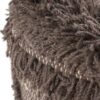 Roja - Handcrafted Wool & Cotton Foot Stool With Eucalyptus Wood Frame - Dark Brown - Image 9