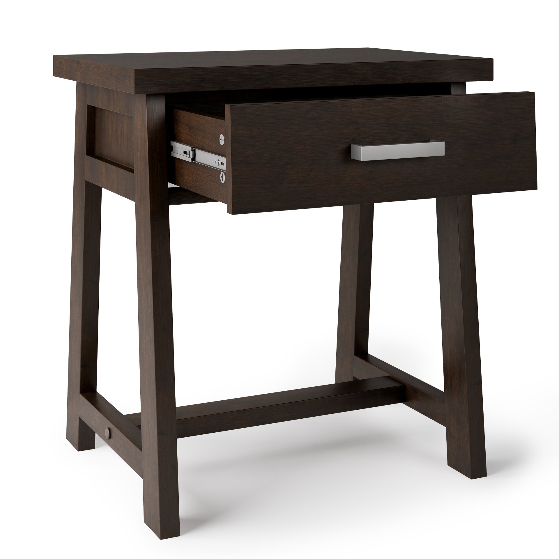 Sawhorse - Bedside Table - Dark Chestnut Brown - Image 6