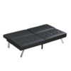 Contemporary Wood Frame Sofa Bed With Stainless Legs - Black - Image 8