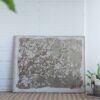 Large Cherry Blossom Canvas Art Print, Home Decor Accent Piece - Gray / White Matte - Image 6