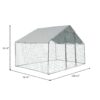Xpt033 Outdoor Chicken Coop Metal Big Space - Silver Gray - Image 3