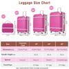 Hardshell Luggage Sets 4 Pieces 20" / 24" / 28" Luggages And Cosmetic Case Spinner Suitcase With Tsa Lock Lightweight - Pink - Image 3