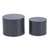 Modern Nesting Coffee Table Set With Walnut Veneer - 2 Pieces For Living Room - Black - Image 12