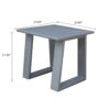 Outdoor Indoor Aluminum Square End Table/Side Table - Powdered Pewter - Image 3