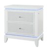 Adalid - Nightstand With Glittered Drawer Front And LED Lighting - White - Image 5