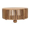 Slatted Round Coffee Table - Beige - Image 4