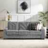 Modern Sofa Compressed 3 Seater Couch For Living Room Bedroom Office - Gray - Image 4