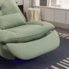 270 Swivel Glider Recliner Chair, Power Recliner Rocking Chair, USB Port Charge For Nursery Chair With Atmosphere Lamp For Living Room Bedroom Apartment - Green - Image 15
