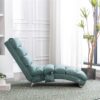 Ergonomic Electric Massage Chaise Lounge With Remote Control, 5 Modes For Relaxation - Teal - Image 6