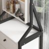 Modern Design Rotating Floor Standing Mirror Closet & Spacious Storage Area - White - Image 13