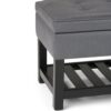 Cosmopolitan - Storage Ottoman Bench With Open Bottom - Stone Gray - Image 5
