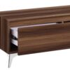 Raceloma - TV Stand (With LED) - Walnut / Chrome - Image 7