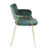 Napoli - Contemporary Chair (Set of 2) - Gold / Emerald Green - Image 3