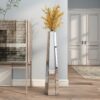 Handmade Glass Floor Vase - Silver - Image 8