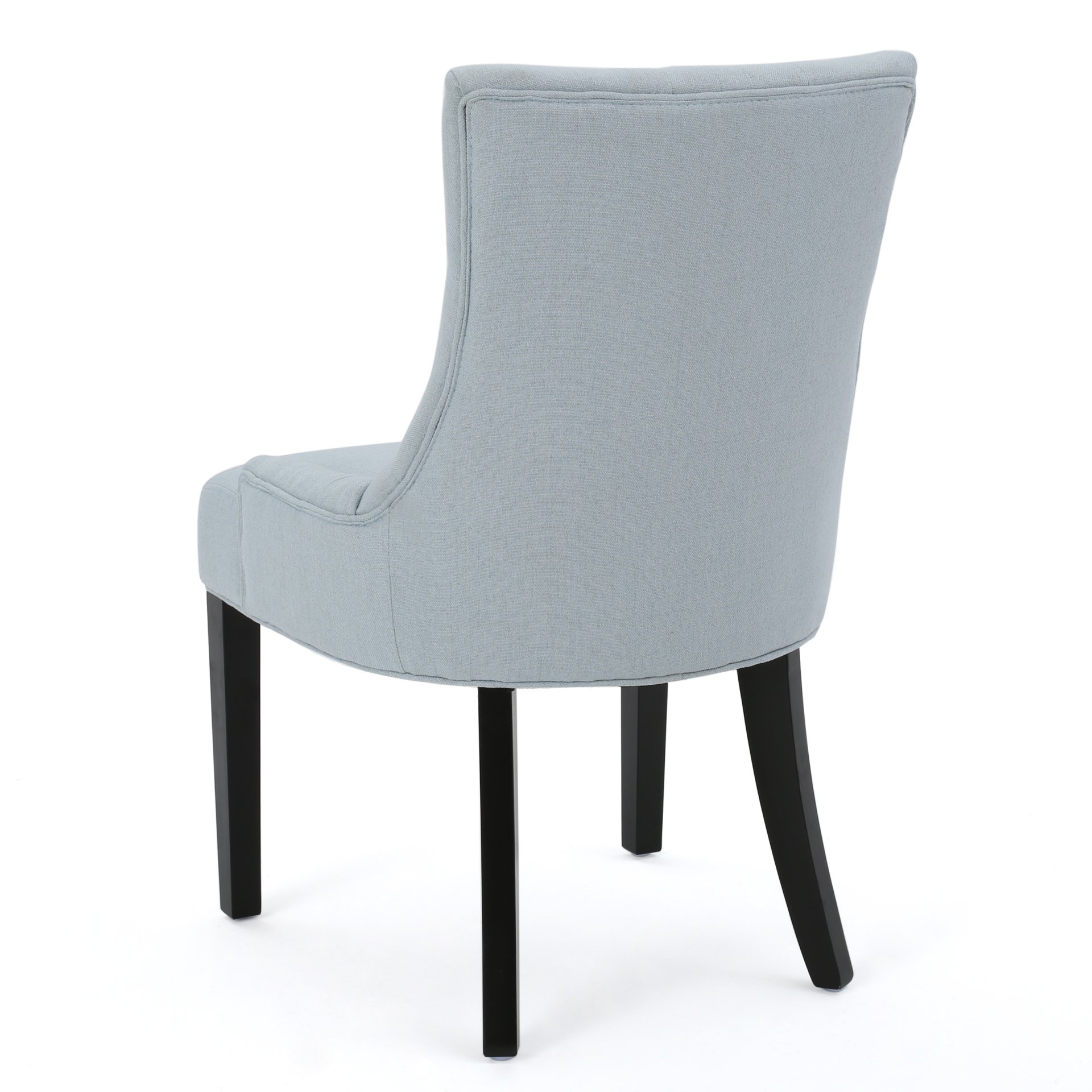 Cheney - Contemporary Dining Chair Set With Tufted Design And Wood Legs - Light Blue - Image 7