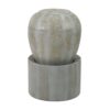 Heavy Outdoor Cement Fountain Antique, Cute Unique Urn Design Water Feature For Home Garden, Lawn Deck & Patio - Antique Blue - Image 2
