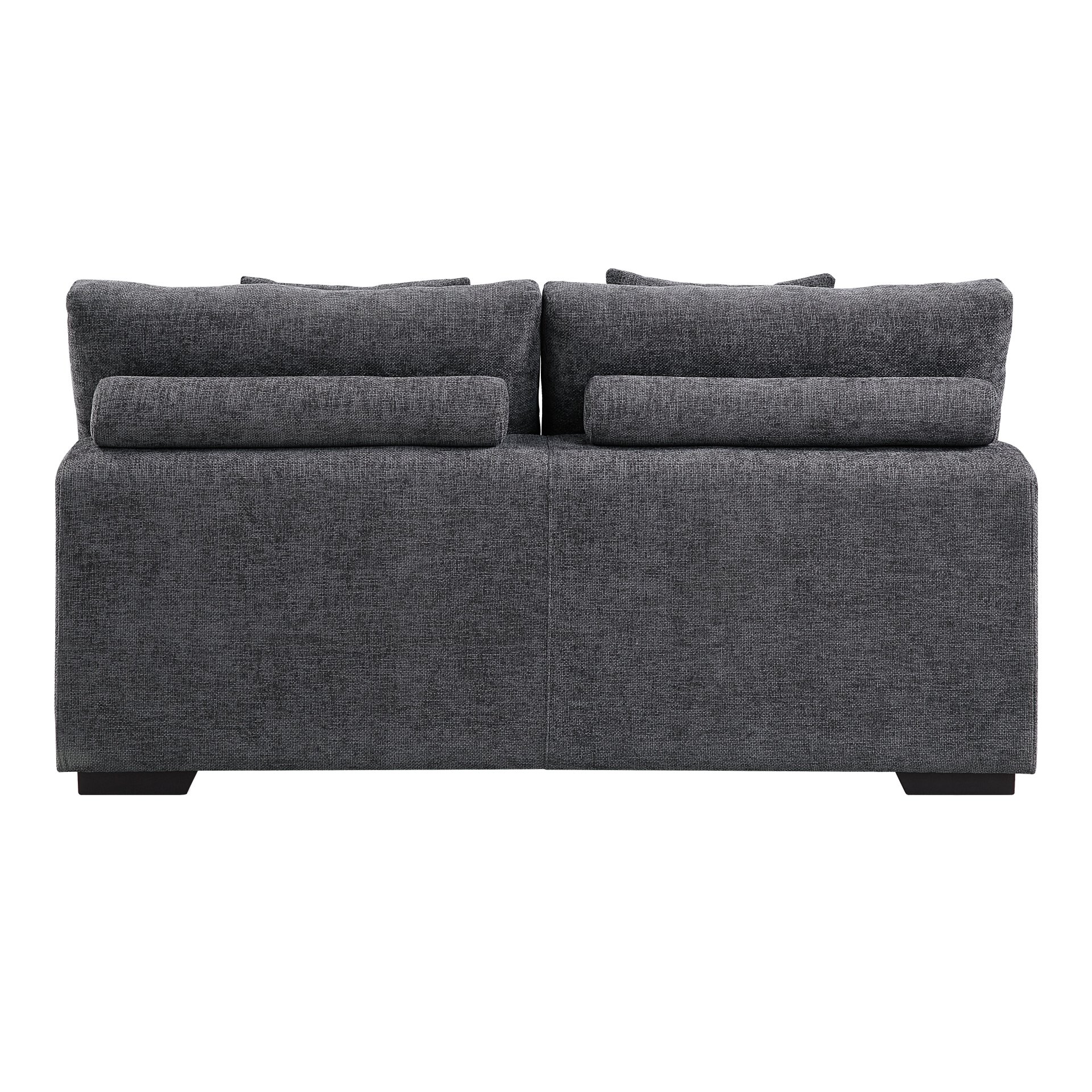 Chosen - Sectional Sofa With Toss Pillows With 2 Chaises With Ottoman - Gray - Image 8