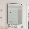 Wall Mirror Rectangular Mirror Metal Framed Mirror Vanity Mirror Dressing Mirror, For Bathroom, Living Room, Bedroom Wall Decor - Black - Image 2