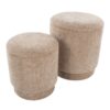 Marla - Upholstered Contemporary Ottoman Set - Brown - Image 5