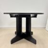 Dining Table For Farmhouse Kitchen Expandable Oval Table Top With Removable Leaf Trestle X Shaped Base - Black - Image 18