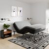 Queen Size Quick Assembly Adjustable Bed Frame With Voice Activated Controls - Black - Image 5