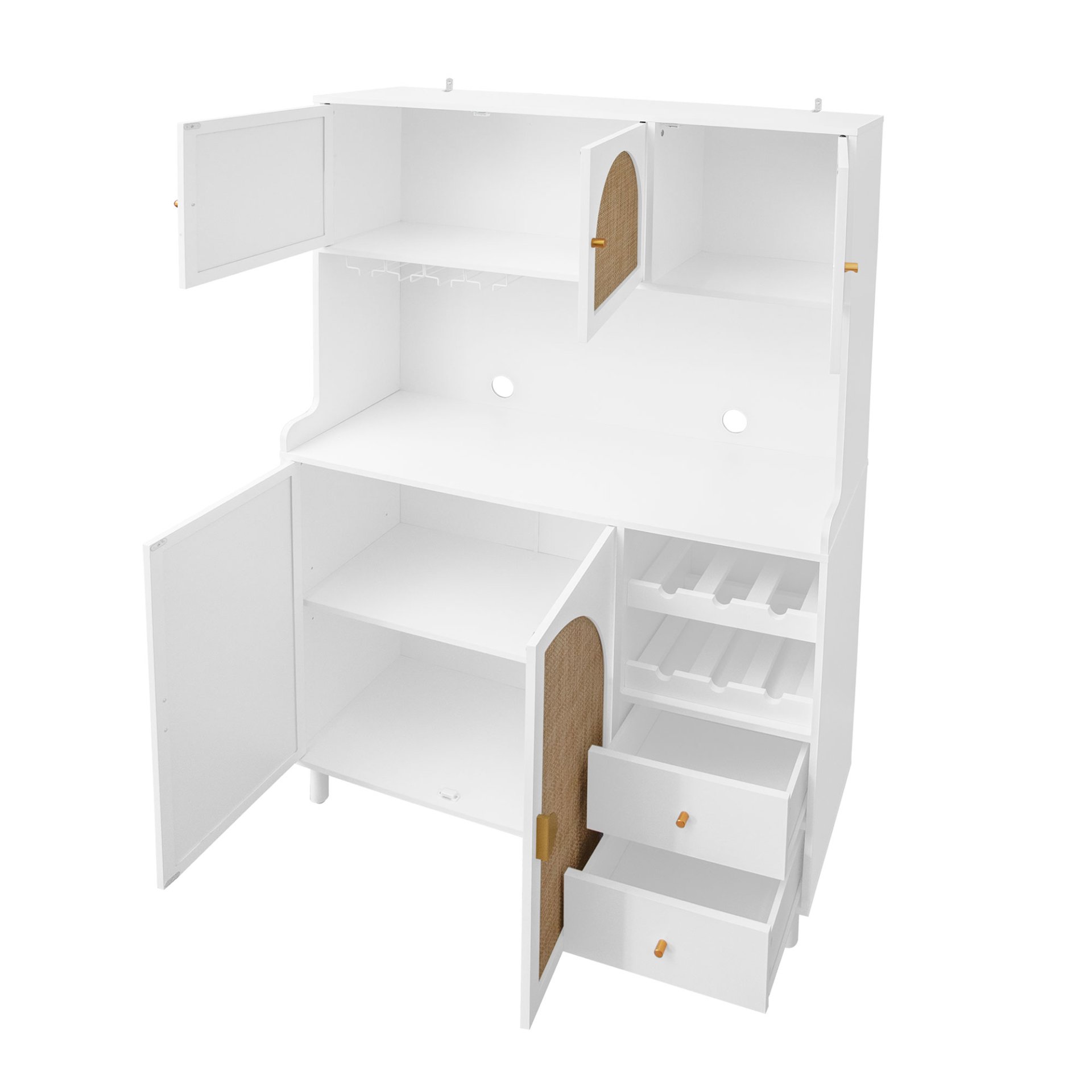 Modern Accent Storage Cabinet For Living Room, Bedroom, Dining Room, Or Study - White - Image 15