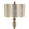 Ashland - Contemporary Floor Lamp With Laser Cut - Gold / Off White - Image 3