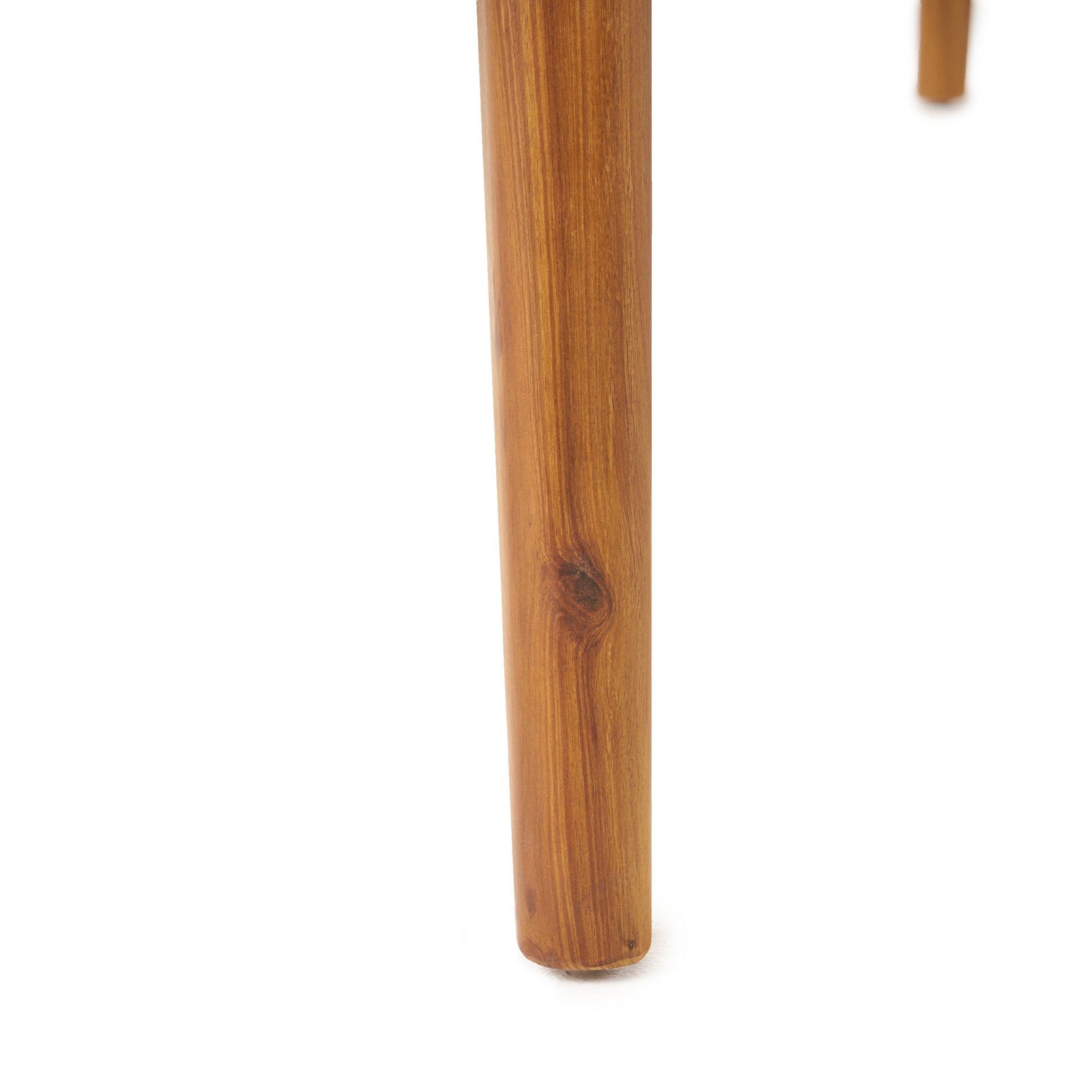 Outdoor Dining Set With Dining Chairs, Acacia Wood Expandable Table, Rattan, Iron Frame - Gray / Teak - Image 19