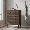 Farhart - Mid Century Modern 4 Drawer Dresser - Walnut - Image 2