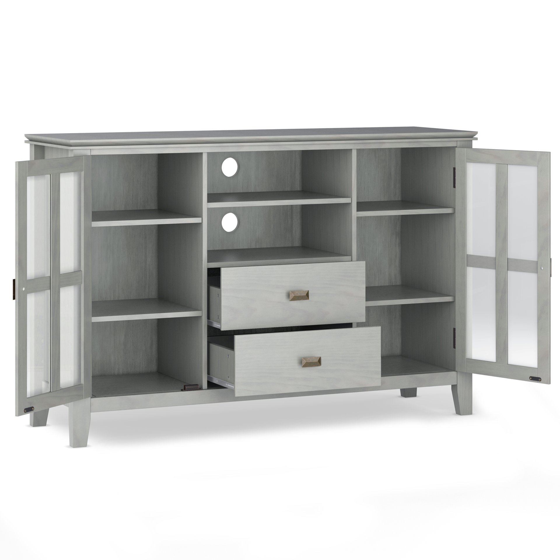 Artisan - Tall TV Media Stand - Fog Gray - Image 8