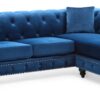 Nola - Sofa Chaise - Navy Blue - Image 3
