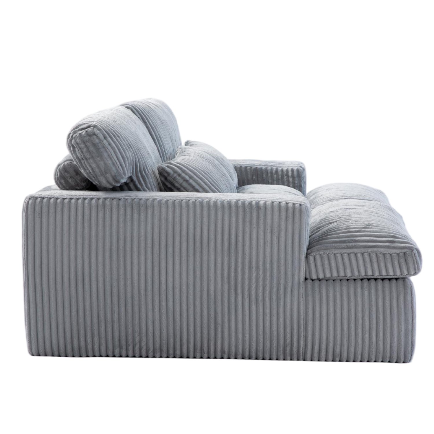 Double Chaise Lounge Chair Indoor, Oversized Upholstered Sleeper Cloud Couch, Deep Seat Sofa Bed - Gray - Image 16