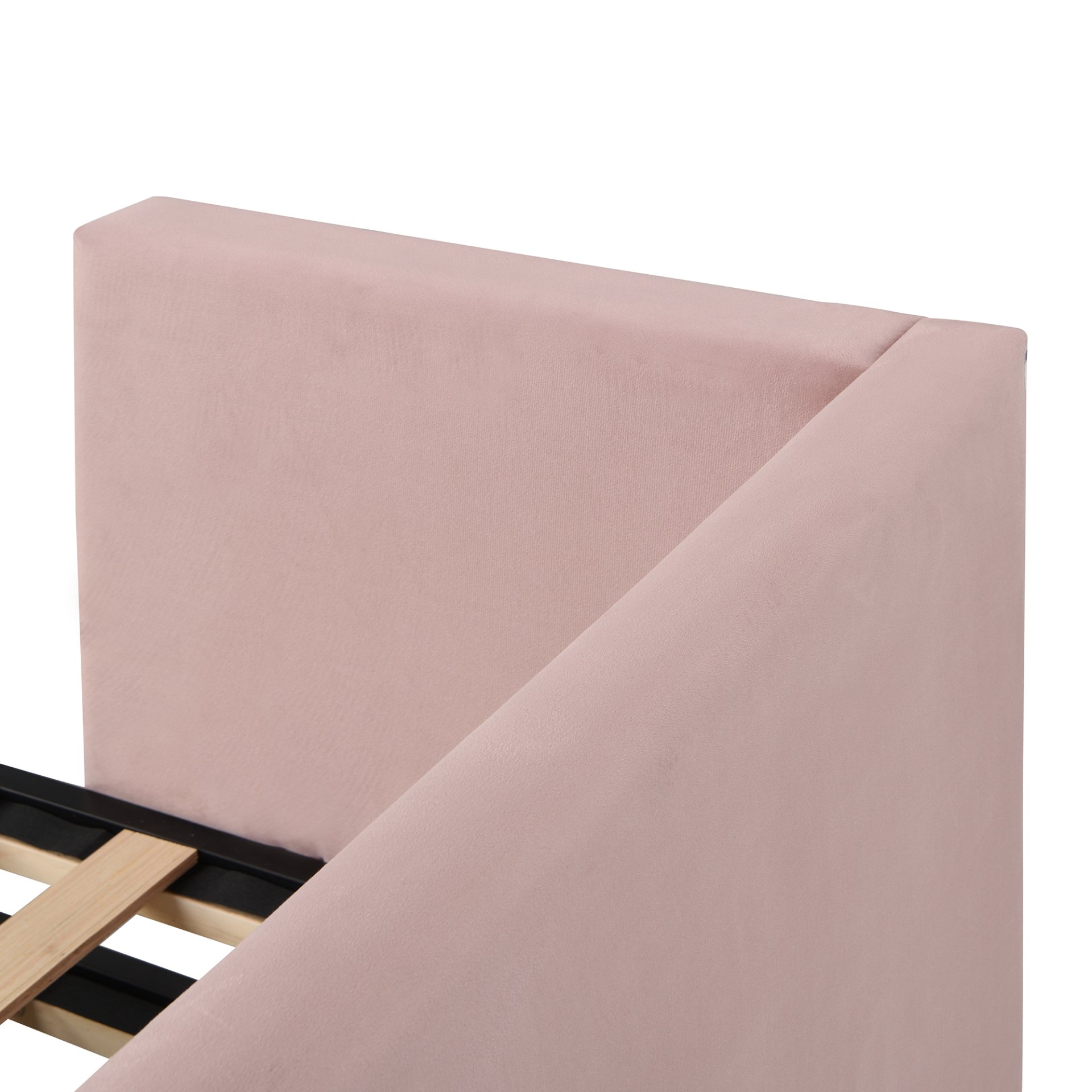 Twin Size Upholstered Daybed With Pop Up Trundle - Pink - Image 9