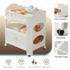 Eco Friendly Hdpe Baby Diaper Changing Table With Removable Safety Belt And Easy Clean Surface - White - Image 7