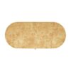 Jesse - Single Drawer Oval Computer Desk - Warm Natural Brown Burl - Image 5