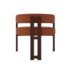 Modern Accent Chair Teddy Upholstered Armchair Open Back 3 Legs Barrel Dining Chair - Orange - Image 12