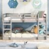 Full Over Full Classic Bunk Bed & Ladder - Gray - Image 7