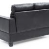 Stylish Transitional Loveseat For Two - Black - Image 3