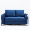 Wenona - Velvet Loveseat - Blue - Image 2