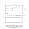 36" Apron Front Kitchen Sink - Gunmetal Black - Image 3