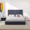 Donald - Queen Mid Century Modern Platform Bed - Gray - Image 16