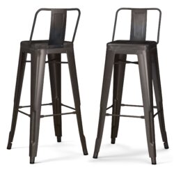 Rayne - Metal Bar Stool (Set of 2) - Gun Metal Gray